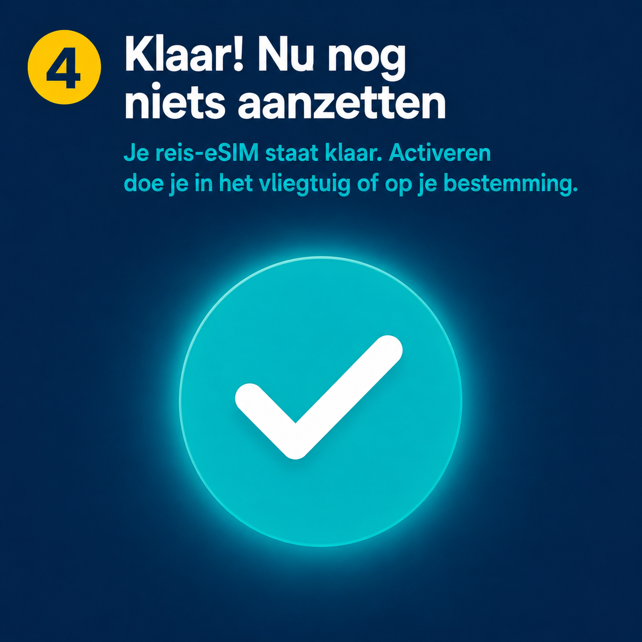 Stap 4: je reis-eSIM staat klaar, activeren doe je later